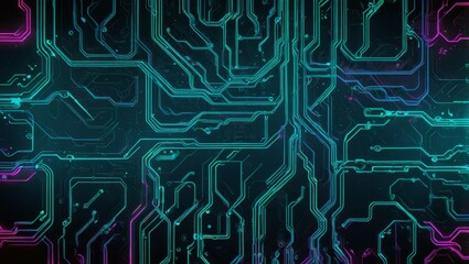 Circuit Board Blue Abstract Background