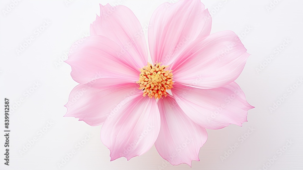 Poster petals pink white background