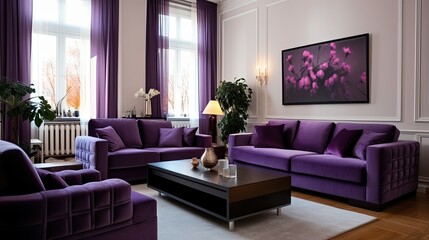 velvet purple furniture