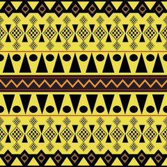Seamless pattern fabric pattern on a yellow