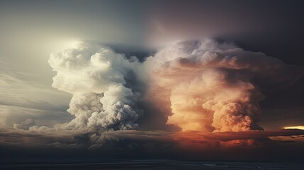 Obraz premium overcast dark thick clouds