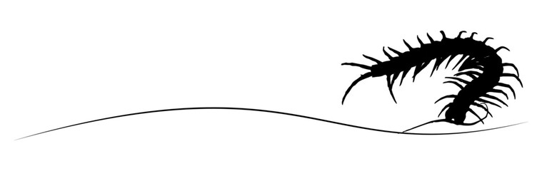 line art centipede stlye halloween day