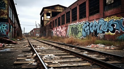 dilapidated lost conveyor belt