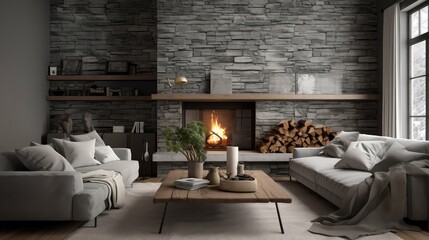 wallpaper gray interior