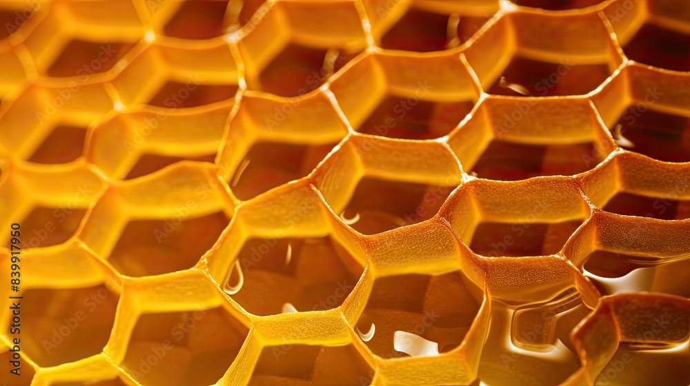 Sticker texture yellow honeycomb pattern