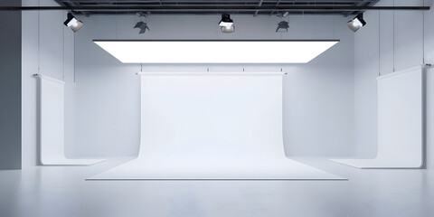 Empty white studio background Design for displaying product Empty white studio background. 