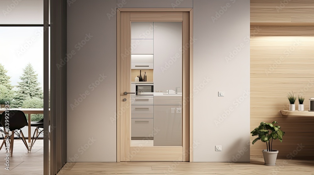 Poster panel modern home interior door