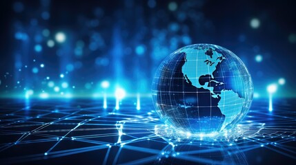 innovation high tech blue background