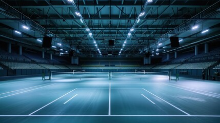 a large and magnificent badminton court