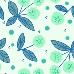 Summer floral print seamless flower ethnic pattern for wrapping paper and fabric