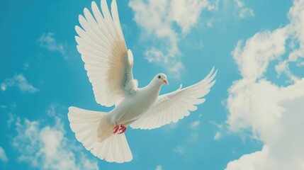 Fototapeta premium White dove in flight