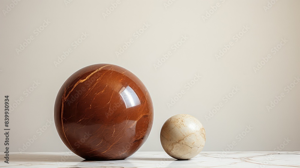 Wall mural life brown marble background