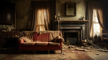 forgotten abandoned house interior