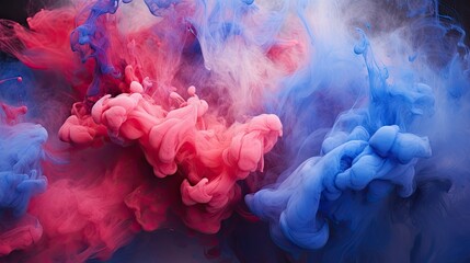 contrast red white blue smoke