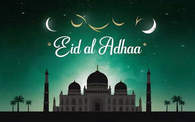 Eid Ul Adha and ramadan mubarak islamic festival Background and banner design
