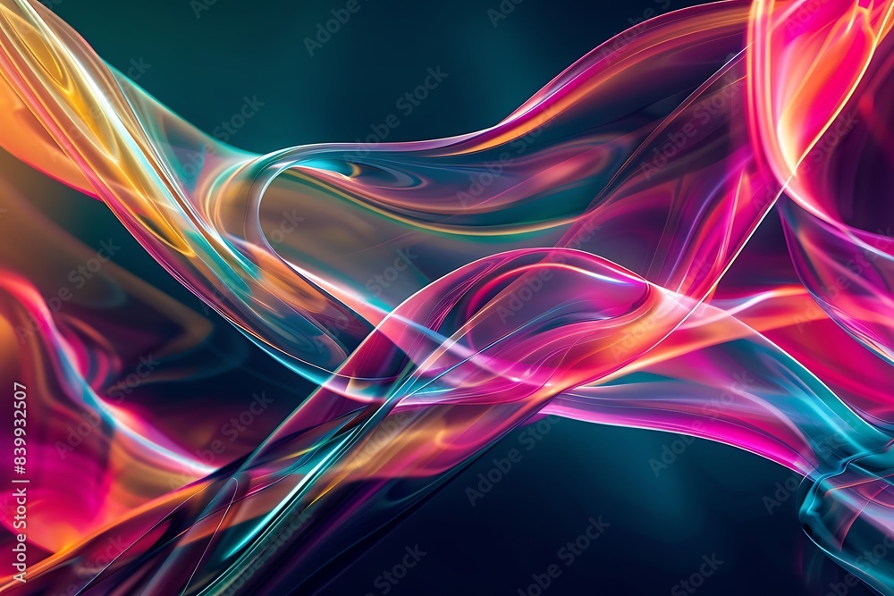 Aufkleber Smooth gradient abstract with tech visuals