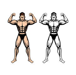 Bodybuilder Design Illustration vector eps format , suitable for your design needs, logo, illustration, animation, etc.