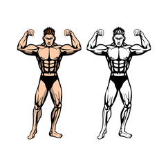 Bodybuilder Design Illustration vector eps format , suitable for your design needs, logo, illustration, animation, etc.