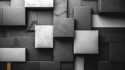 Abstract geometric background. Geometry pattern with concrete cube blocks.