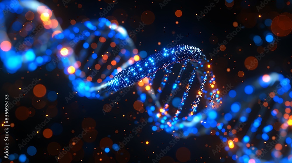 Aufkleber dna helix enhanced with digital visual effects