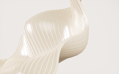 Golden abstract curve background, 3d rendering.