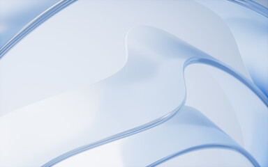 Blue abstract curve background, 3d rendering.