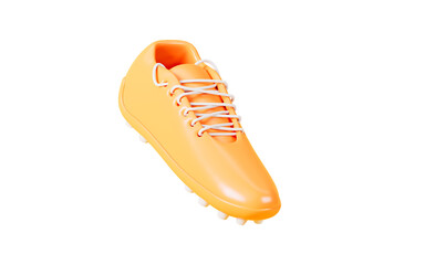 Cartoon sneakers, football boots, soccer shoes, 3d rendering.
