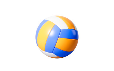 Obraz premium Cartoon volleyball in the white background, 3d rendering.