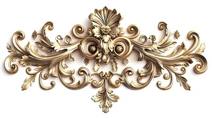 Ornate Gold Frame with Intricate Scrollwork Luxurious and Timeless Decorative