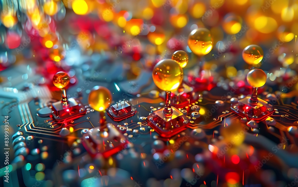 Poster Colorful nanotechnology structures on a microchip