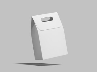 White Blank Take Away Food Box paper bag Mockup