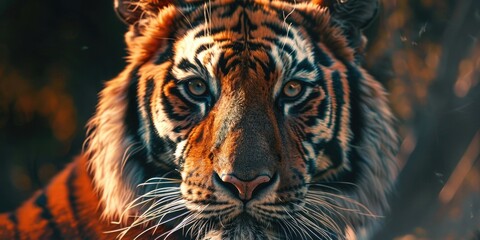 Obraz premium Tiger's Face Close Up
