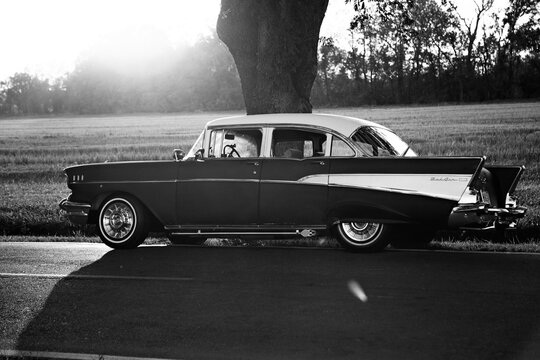 old car in the street