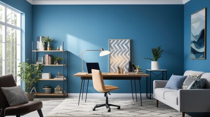 accent home office blue