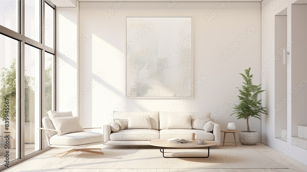 Poster neutral interior background