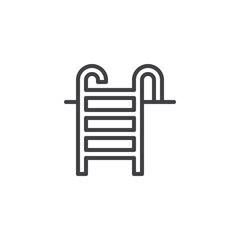 Pool Ladder line icon