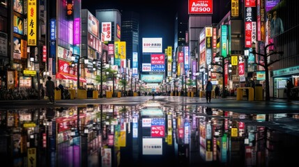 crossing lights neon tokyo - Powered by Adobe