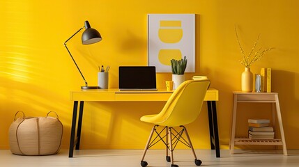 energetic workspace yellow