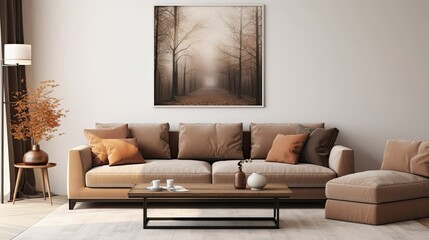 modern brown sofa