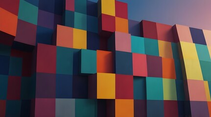 Visually stunning architectural background featuring a blend of colorful and aesthetically pleasing designs, perfect for enhancing the visual appeal of online meetings. generative.ai