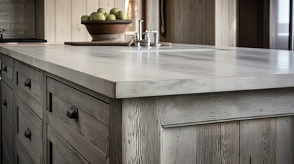 reclaimed gray kitchen counter