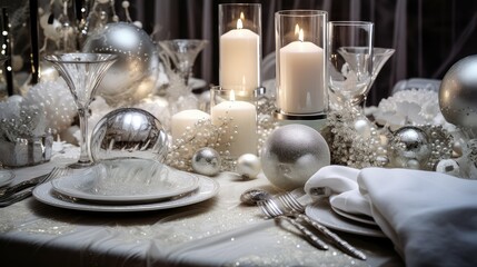 decorations silver new year