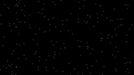 golden stars twinkling against a deep black background, creating a feeling of a tranquil starry night. The subtle blinking effect adds a dynamic quality, evoking the wonder and vastness of outer space