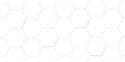 Abstract modern 3d background with hexagonal with hexagon polygonal pattern background vector. seamless bright white abstract honeycomb square vintage creative concept background.