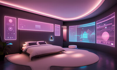 Technology graphs and holograms, technology houses, technology related stuff 