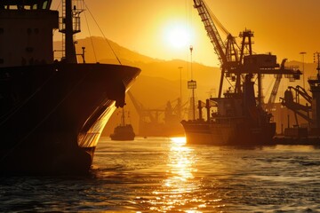 silhouette Marine transportation industry