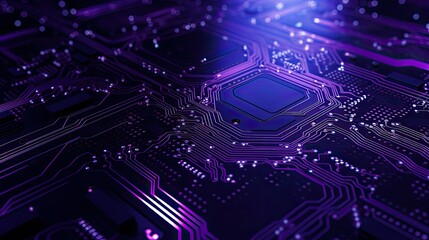 circuit purple technology background