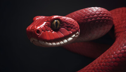 Fototapeta premium Close up on snake in natural habitat