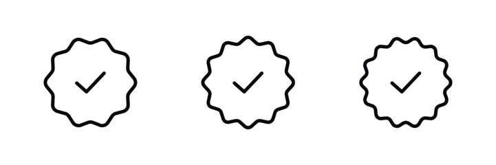 verified checkmark icon set vector