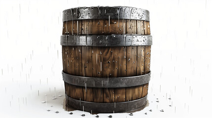 Rainwater Harvesting System on White Background